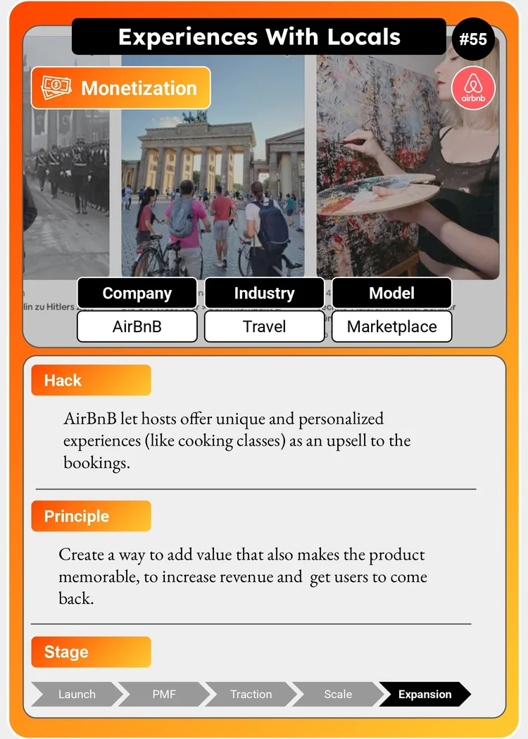AirBnB Experiences — front